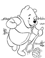 A coloring page of winnie the pooh